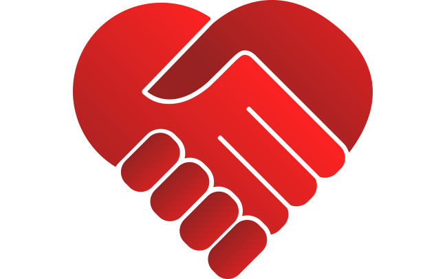 Holding hands heart icon